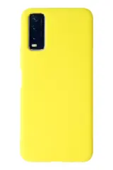 Newface Vivo Y11s Kılıf Nano İçi Kadife Silikon - Sarı