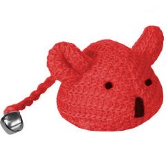 Karlie Kedi Oyuncağı Çanlı Örgü Fare 10 cm Kırmızı