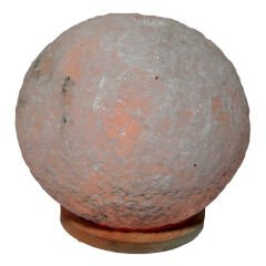 Küre Şekilli Doğal Kaya Tuzu Lambası Kablolu Ampullü Beyaz 5-6 Kg