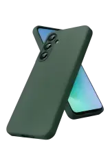 Newface Samsung Galaxy S26 Nano İçi Kadife Silikon - Koyu Yeşil