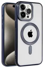 Newface İphone 15 Pro Max Kılıf Kronos Magsafe Kapak - Lacivert