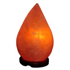 Damla Şekilli Doğal Himalaya Kaya Tuzu Lambası Kablolu Ampullü Pembe 2-3 Kg