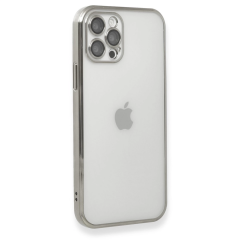 İphone 12 Pro Kılıf Razer Lensli Silikon - Gümüş