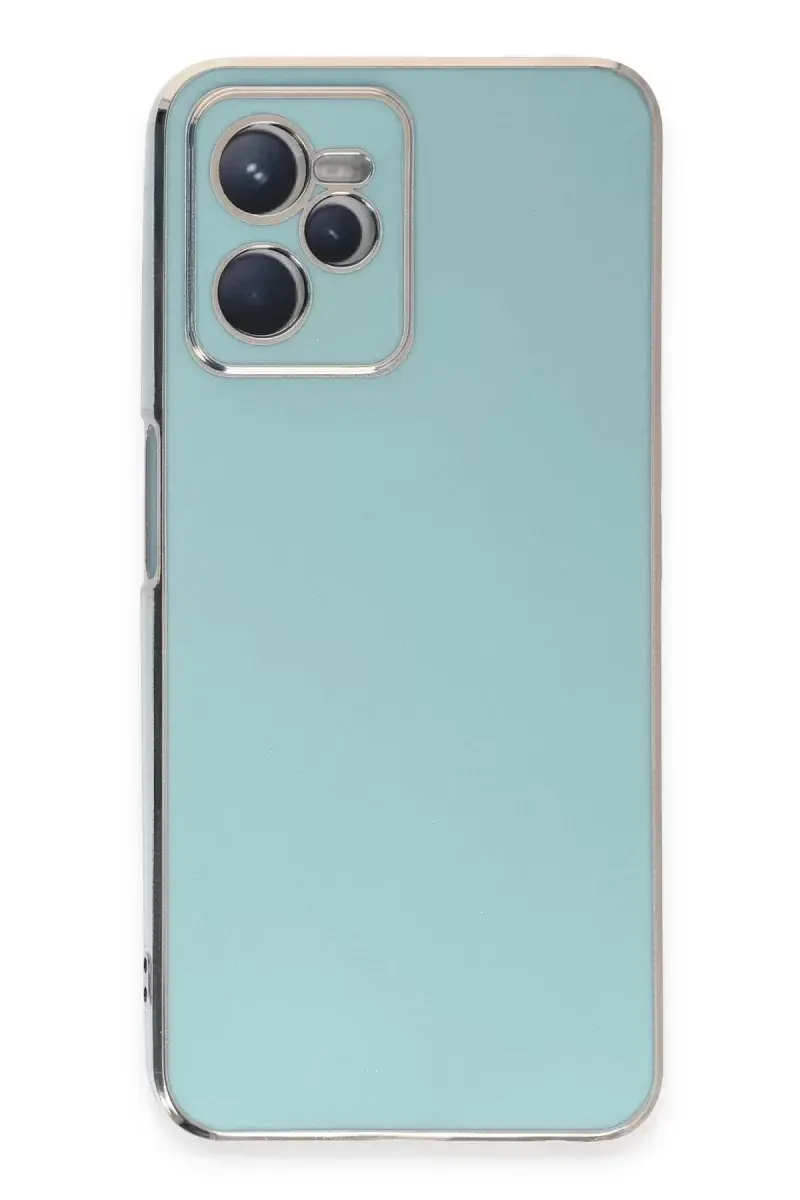 Newface Realme C35 Kılıf Volet Silikon - Açık Yeşil
