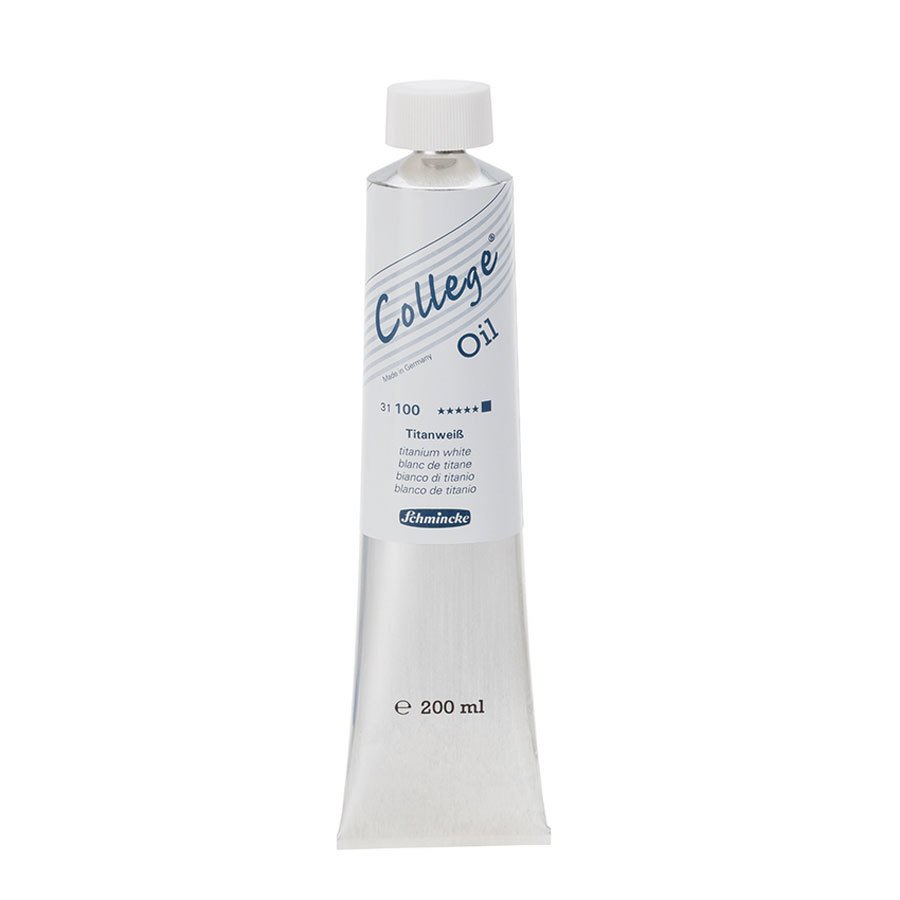 College Yağlı Boya 200ml - N:100 Titanium White