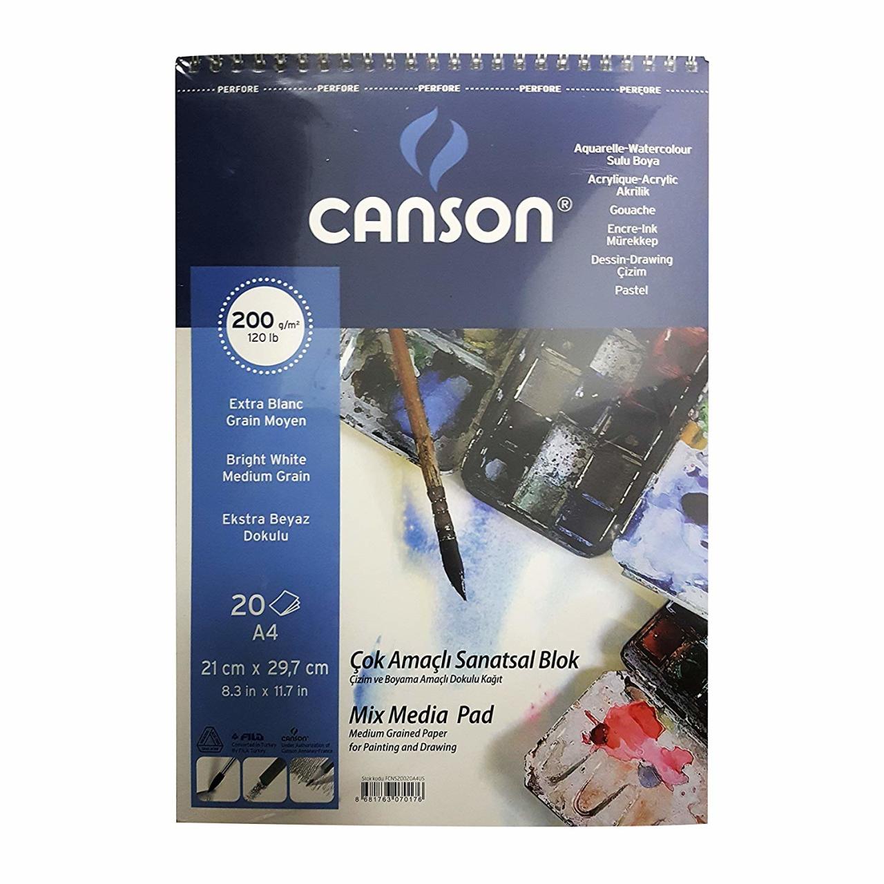 Çok Amaçlı Sanatsal Blok - A4 - 200gr - 20 Yaprak