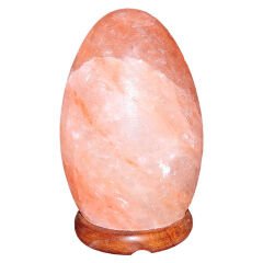 Elips Şekilli Doğal Himalaya Kaya Tuzu Lambası Kablolu Ampullü Pembe 2-3 Kg