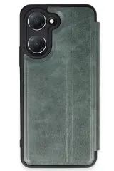 Newface Vivo Y18 Kılıf Flip Cover - Koyu Yeşil