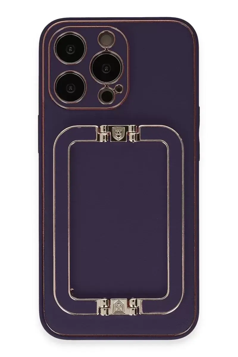 Newface İphone 14 Pro Max Kılıf Coco Elit Kapak - Derin Mor