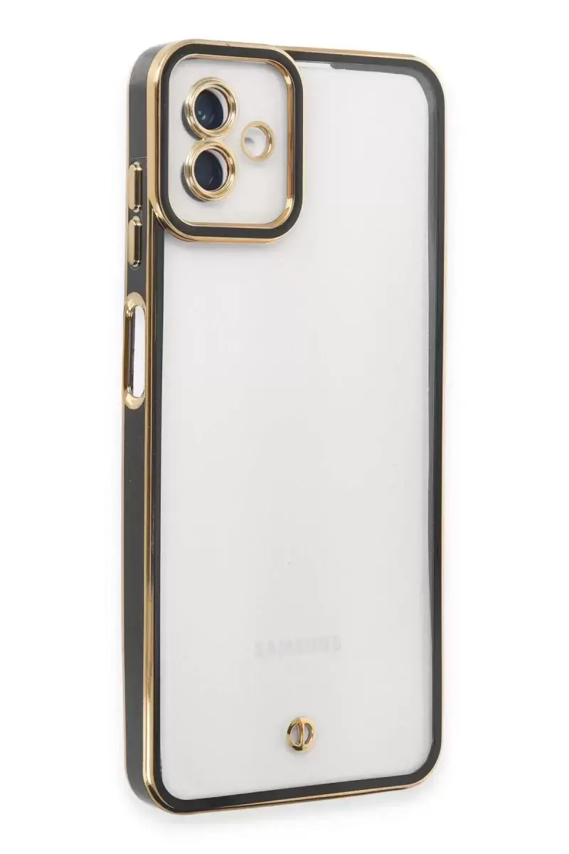Newface Samsung Galaxy A04 Kılıf Liva Lens Silikon - Siyah