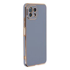 Xiaomi Mi 11 Lite Kılıf Volet Silikon - Mavi