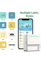 Mini Taşınabilir Yazıcı 13 Rulo Kağıtlı Mürekkepsiz Etiket Yazıcısı Mini Termal Yazıcı