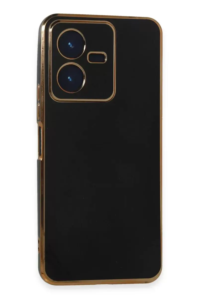 Newface Vivo Y22 2022 Kılıf Volet Silikon - Siyah