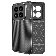 Xiaomi Mi 15 Pro Kılıf Auto Focus Karbon Kapak - Siyah