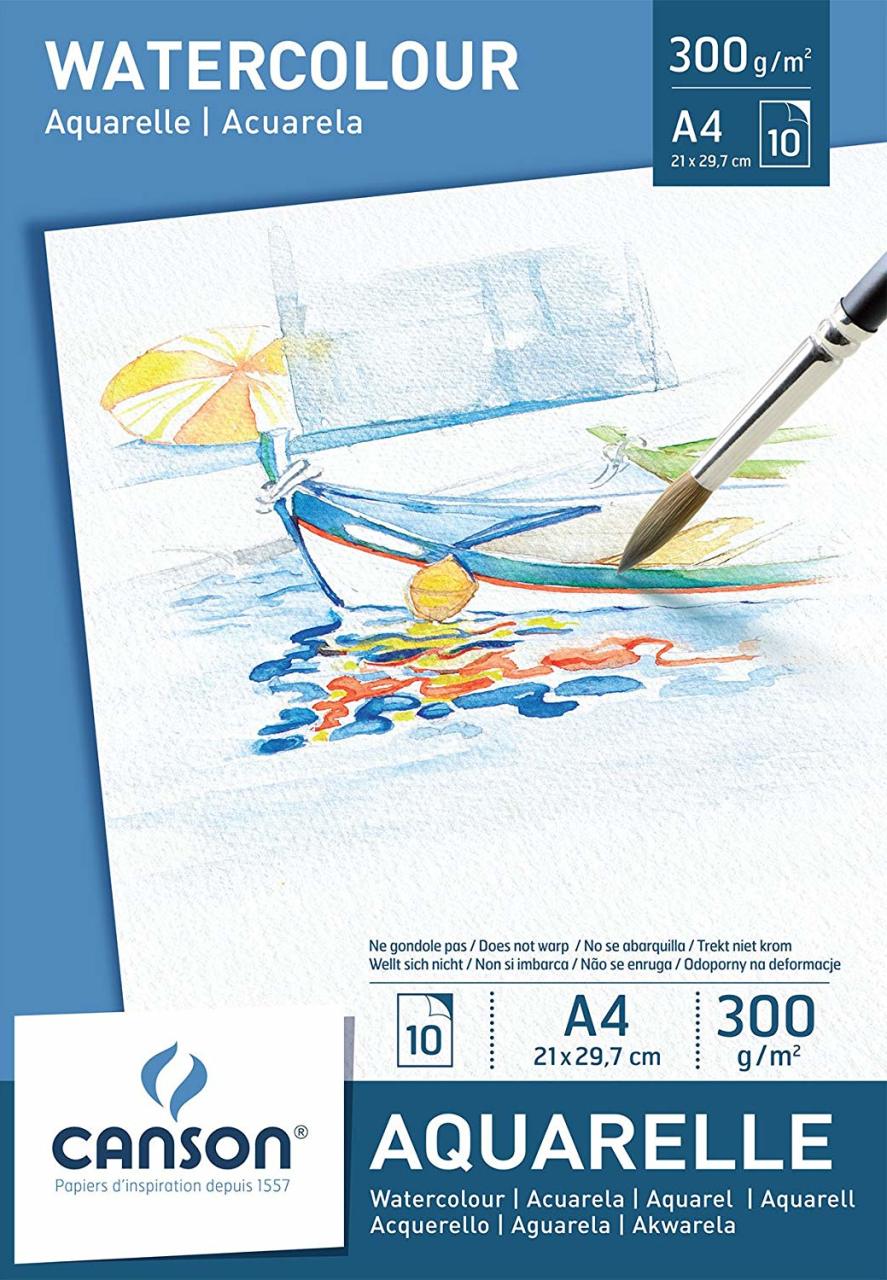 Aquarelle Suluboya Blok - A4 - 300gr - 10 yaprak