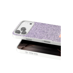 Onegif  İphone 17 Pro Bright Simli Kapak - Lila