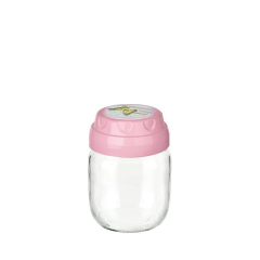 3lü Set Vintage Dekoratif Desenli Cam Kavanoz 425ml - 14,3 Oz