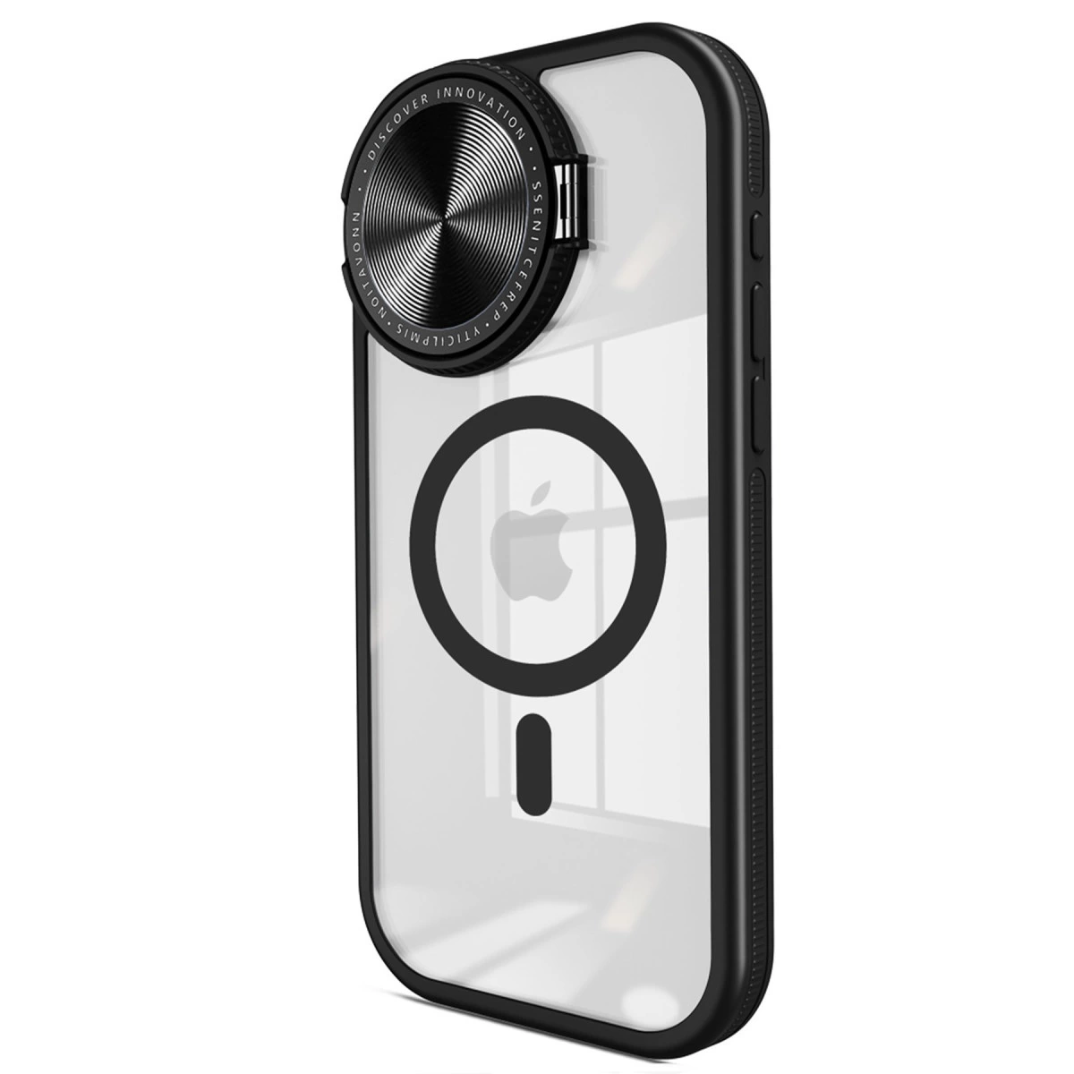 İphone 14 Pro Max Kılıf Teleskop Lens Magsafe Silikon Kapak - Siyah