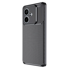 Oppo A3 Kılıf Auto Focus Karbon Kapak - Siyah