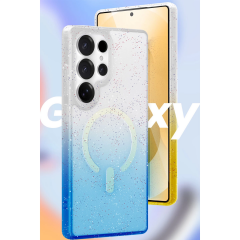 Samsung Galaxy S25 Plus Pummel Shiny Magsafe Kapak - Gold