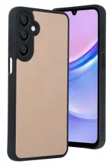 Newface Samsung Galaxy A35 5g Kılıf Aras Deri Kapak - Pudra