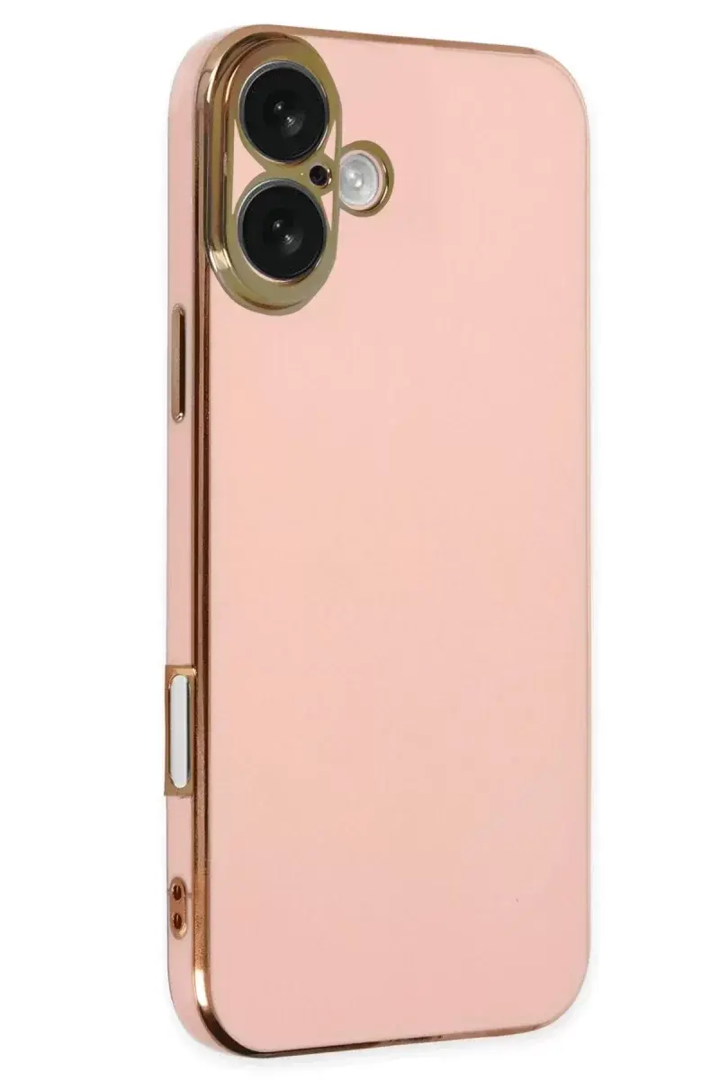 Newface İphone 16 Kılıf Volet Silikon - Pembe