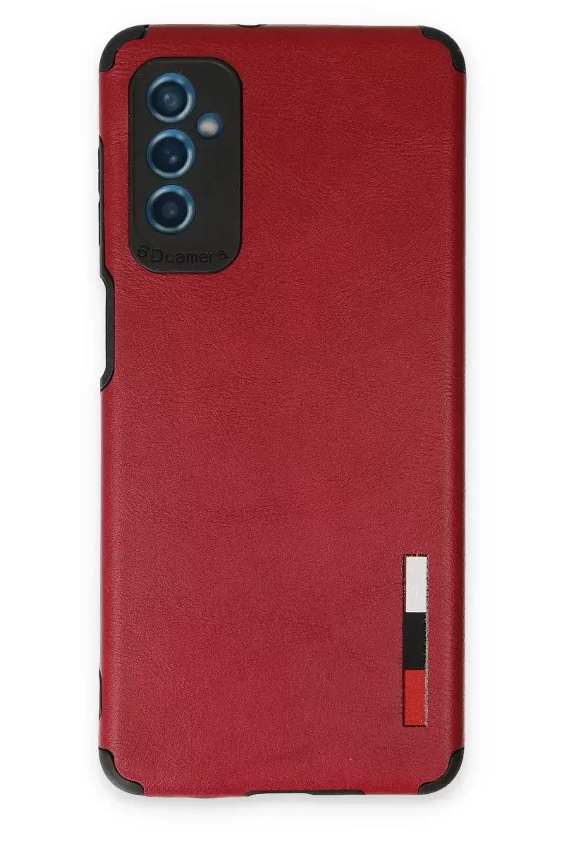 Newface Samsung Galaxy M52 5g Kılıf Loop Deri Silikon - Kırmızı
