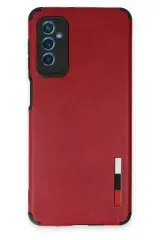 Newface Samsung Galaxy M52 5g Kılıf Loop Deri Silikon - Kırmızı
