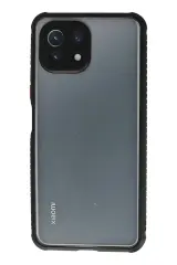 Newface Xiaomi Mi 11 Lite Kılıf Miami Şeffaf Silikon - Siyah