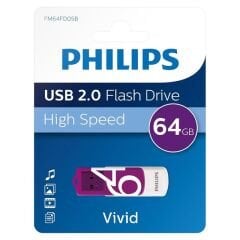 Philips Vivid Serisi 64gb Usb 2.0 High Speed Flash Bellek (fm64fd05b/00)