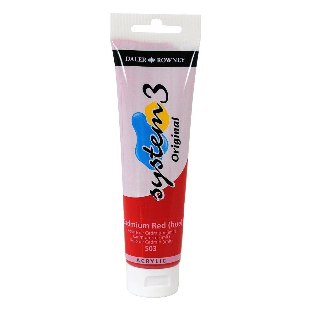 System 3 Akrilik Boya - 150ml - Cadmium Red Hue - N.503