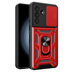 Samsung Galaxy A57 5g Pars Lens Yüzüklü Silikon - Kırmızı