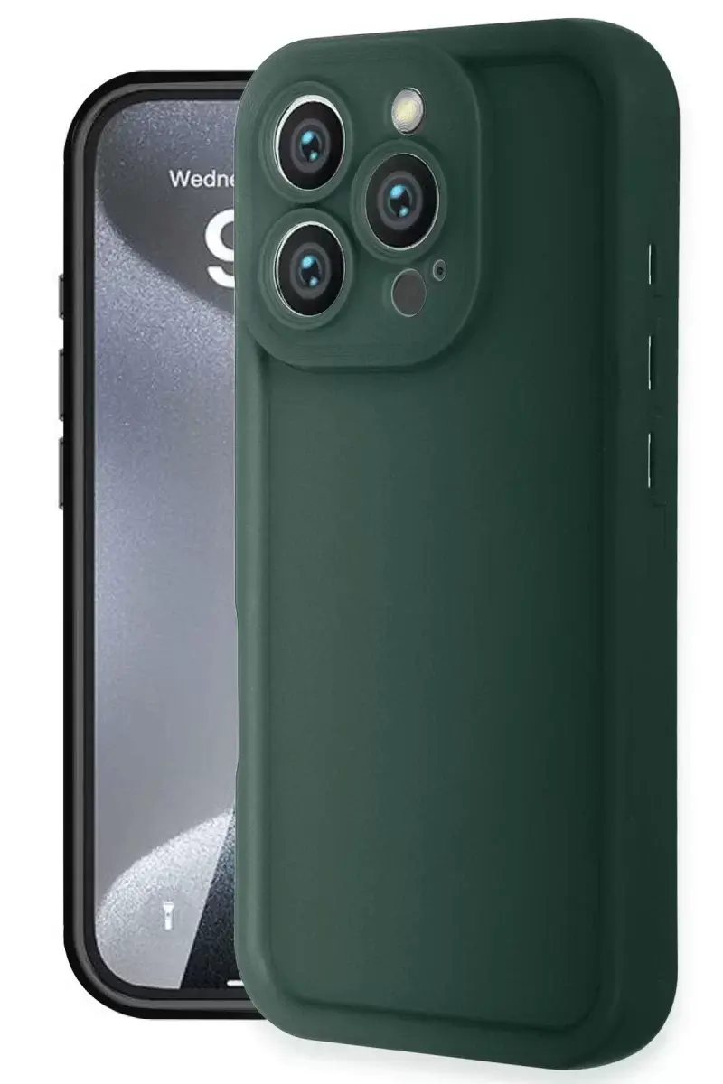 Newface İphone 16 Pro Max Kılıf Viera Silikon - Koyu Yeşil