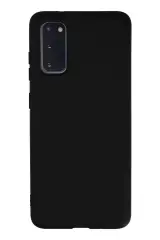 Newface Samsung Galaxy S20 Kılıf Nano İçi Kadife Silikon - Siyah