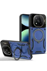 Newface Xiaomi Redmi Note 14 Pro 4g Kılıf Joy Lens Standlı Kapak - Lacivert