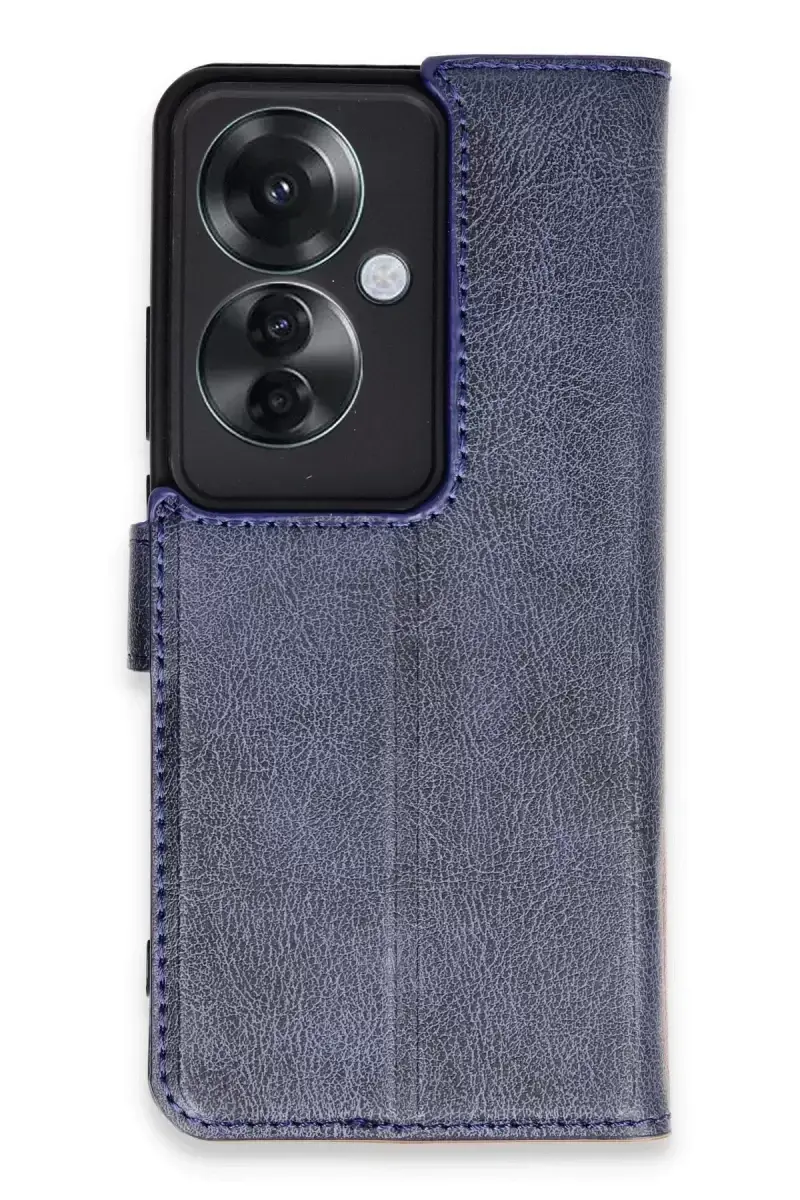 Newface Oppo Reno 11f Kılıf Trend S Plus Kapaklı Kılıf - Lacivert