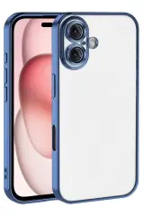 Newface Apple İphone 17 Razer Lensli Silikon - Açık Mavi