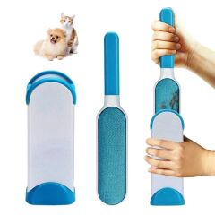 Kedi Köpek Tüy Temizleyici Fırça Seti Beyaz-Mavi