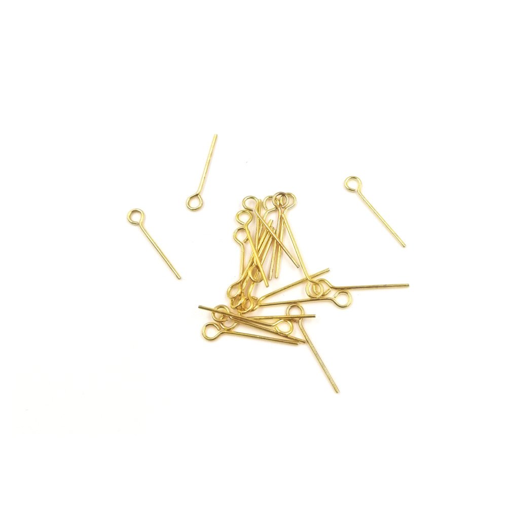 Halkalı Sarı Pirinç İğne - 15mm - 15gr