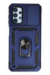 Newface Samsung Galaxy A33 5g Kılıf Pars Lens Yüzüklü Silikon - Lacivert