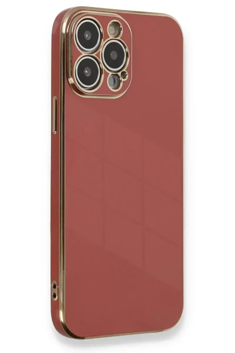 Newface İphone 13 Pro Max Kılıf Volet Silikon - Kırmızı