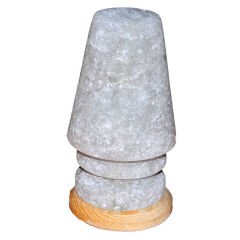 Abajur Şekilli Doğal Kaya Tuzu Lambası Çankırı Kablolu Ampullü Beyaz 3-4 Kg