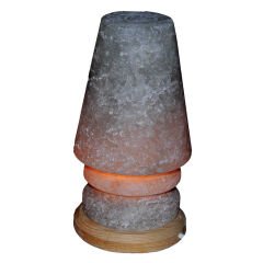 Abajur Şekilli Doğal Kaya Tuzu Lambası Çankırı Kablolu Ampullü Beyaz 3-4 Kg