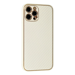İphone 12 Pro Max Kılıf Coco Karbon Silikon - Beyaz