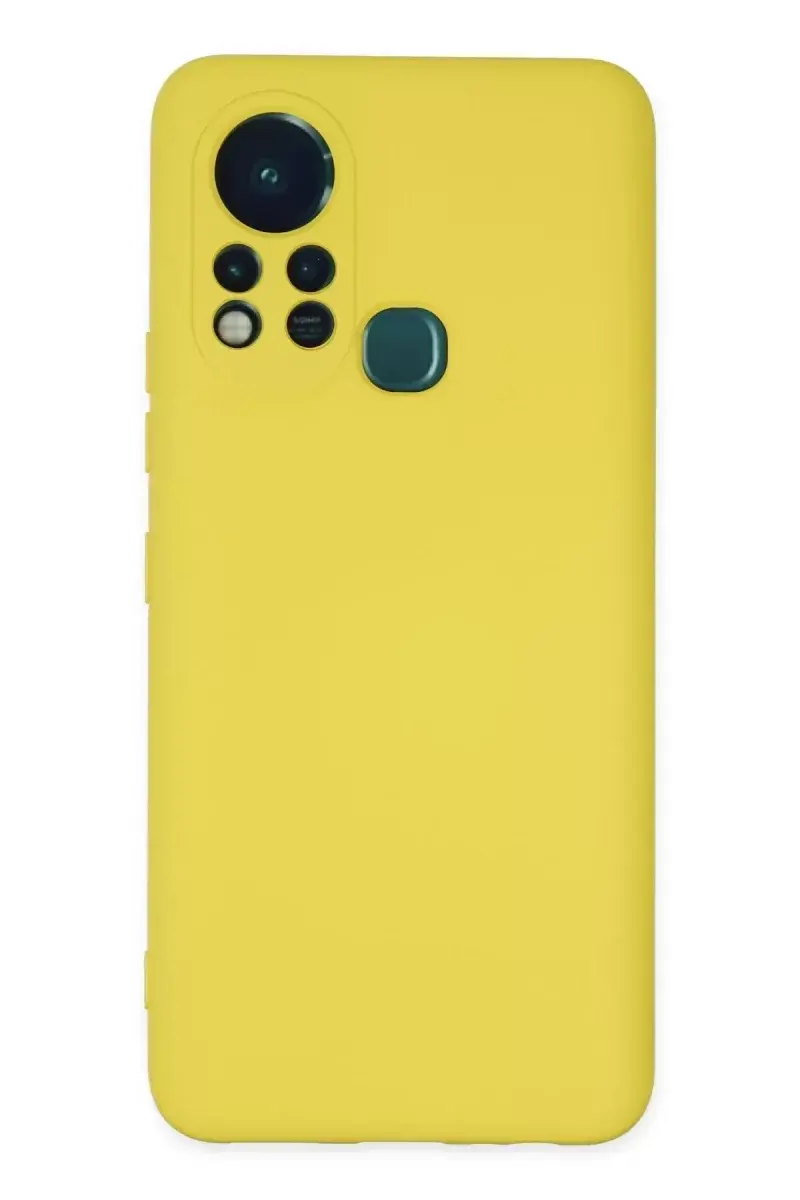 Newface İnfinix Hot 11s Kılıf Nano İçi Kadife Silikon - Sarı