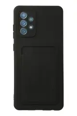 Newface Samsung Galaxy A72 Kılıf Kelvin Kartvizitli Silikon - Siyah