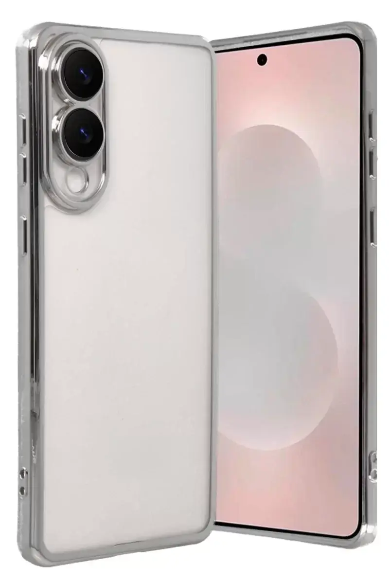 Newface Samsung Galaxy S25 Edge Razer Lensli Silikon - Gümüş