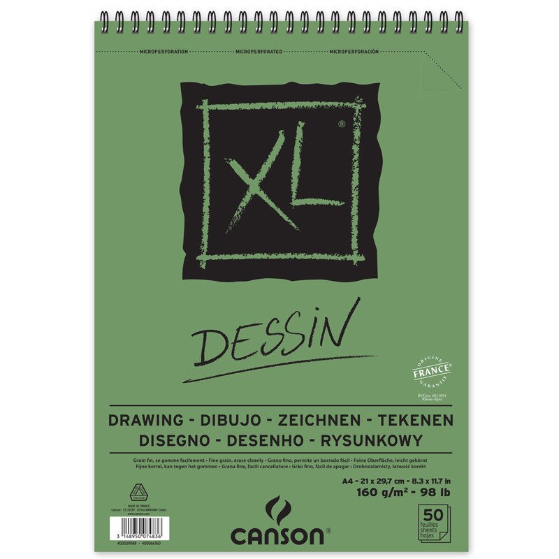 XL Dessin Spiralli Çizim Blok A4 160gr 50 Yaprak