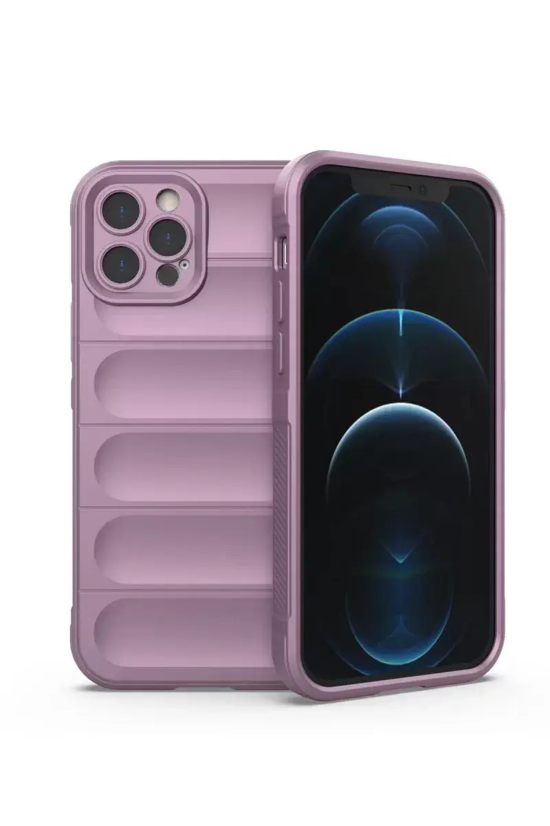 Newface İphone 12 Pro Kılıf Optimum Silikon - Mor