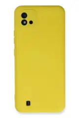 Newface Realme C11 2021 Kılıf Nano İçi Kadife Silikon - Sarı